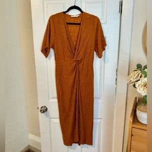 All in Favor (Nordstrom) Twist Front Midi Dress